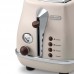 DELONGHI CTOV2003.BR Icona Vintage Beige 2-Slice Toaster 